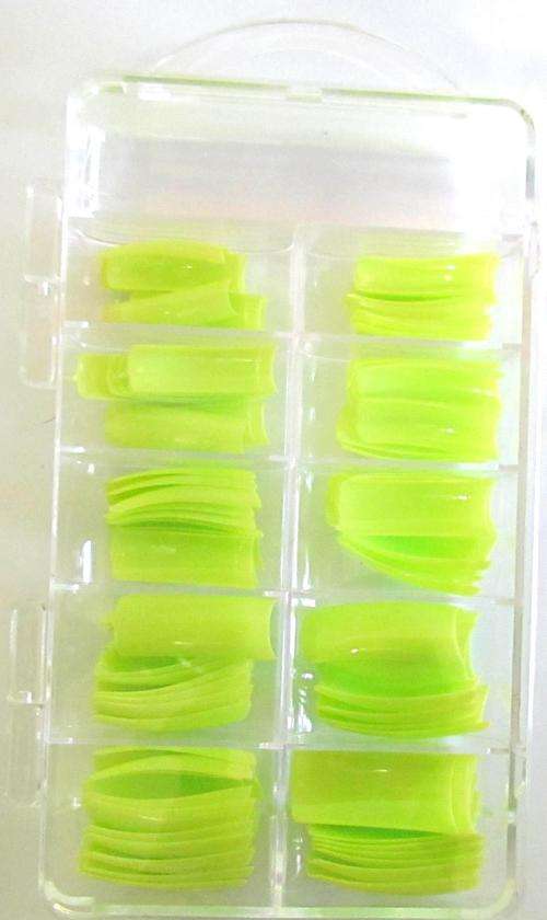Nail Tips Fluorescent Green 100 Tips