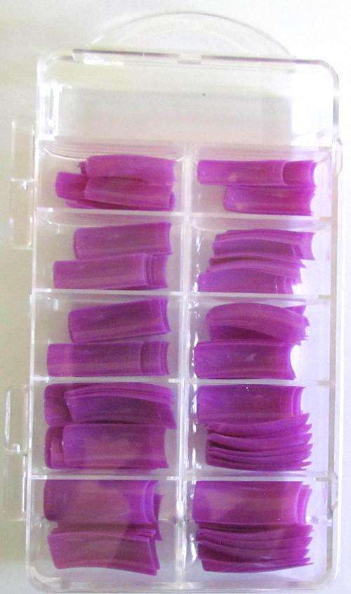 Nail Tips Fluorescent Purple 100 Tips