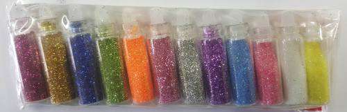 Nail Art with 12 bottles of different designs