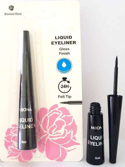Mijona Liquid Eyeliner Black -Gloss Finish X 1pcs