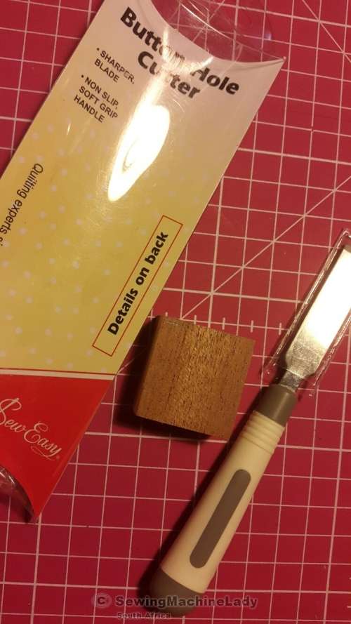 Sew Easy BUTTONHOLE CUTTER & WOODEN BLOCK