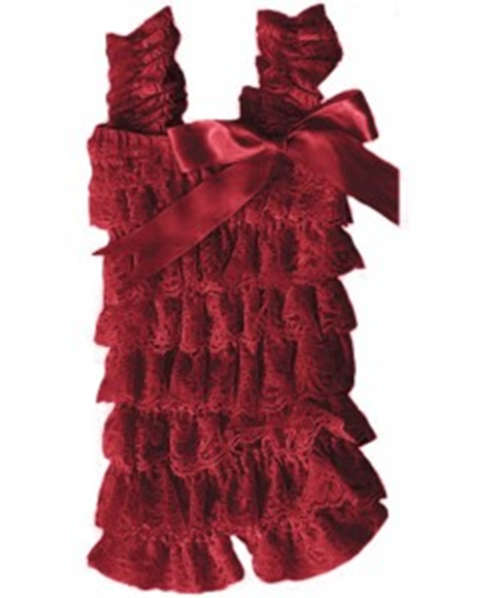 Lacey Romper - Burgendy- age 1 - 2  and 2 - 3years