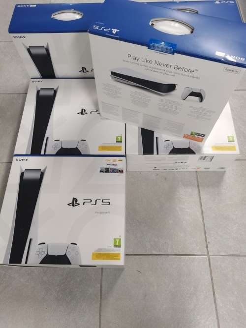 Sony PlayStation 5 Console With 5 Games-White- Brand New Sealed