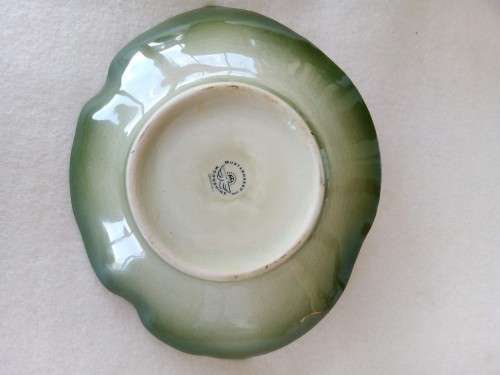 3 X SOUTH AFRICAN MOONSTONE AND MUSTARDSEED POTTERY PIECES - CUP,SAUCER & BOWL