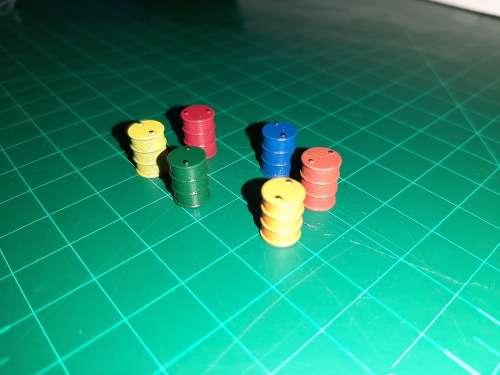 HO Scale 50 Gal Drums (set of 6)