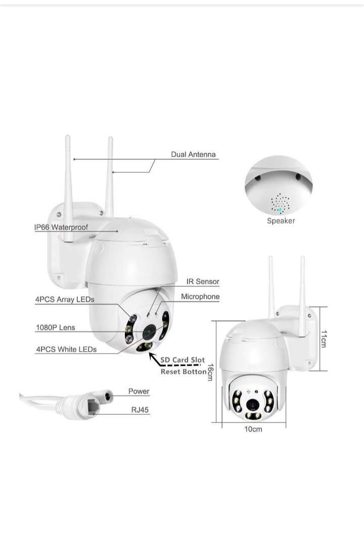 Waterproof outdoor WIFI IP Camera with V380 PRO App