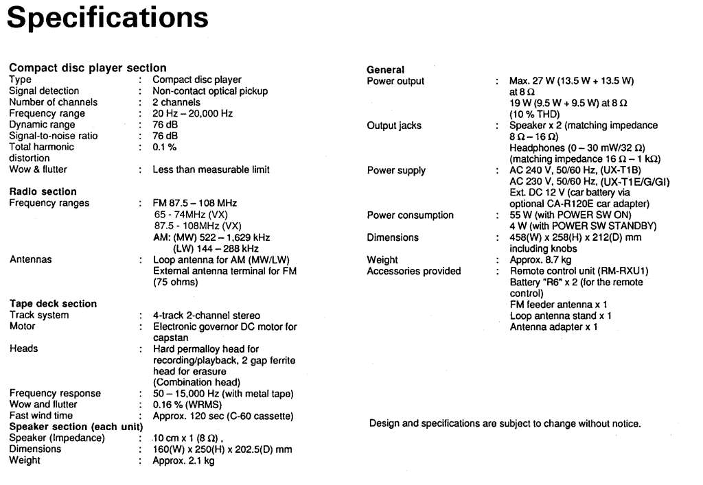 JVC UX-T1 Micro hifi system - PLEASE READ BEFORE BIDDING