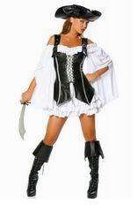 Pirate. 4 Piece Sexy Rebel Pirate Costume - LARGE