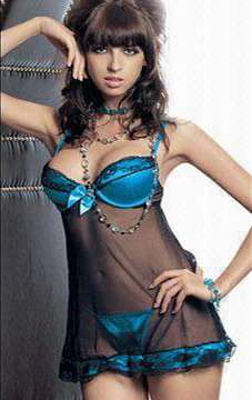 Blk&Blue Sexy Bedroom Babydoll