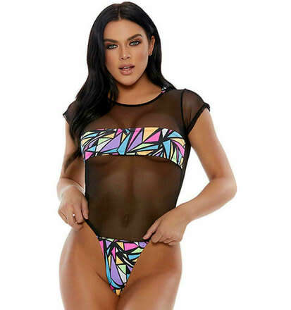 Forplay womens Masterpiece Hooded Bodysuit: Size: L|XL