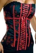 Stunning Black with Red Corset: Size: Small