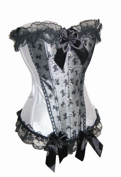 White & Black Corset - Size: Small