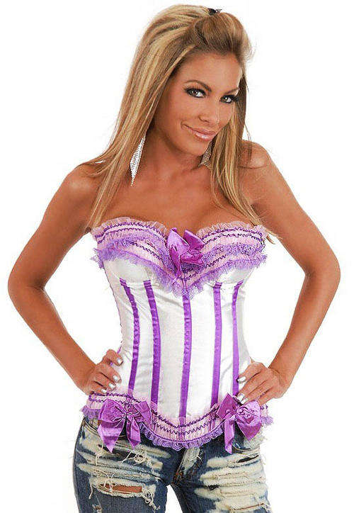 SALE!!!!!!!!!!!!!!!!!!!!!!!!White & Purple - Size: Large