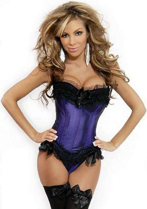 Blue & Black Corset: Size- Small