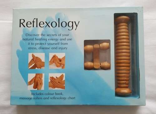 Less 25% SALE - Reflexology Book with Massage Rollers and Chart