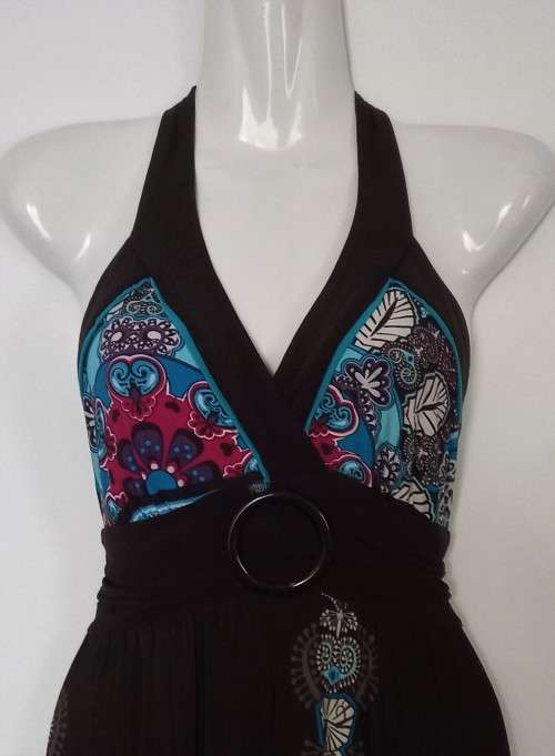 Beautiful Turquoise Halter Dress from Ginger Mary