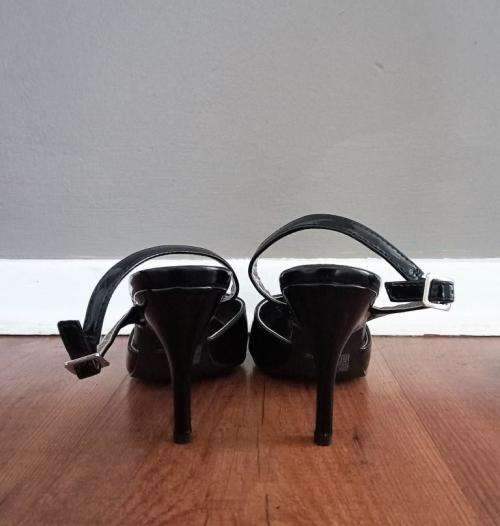Black Patent Slingback Heels from Truworths