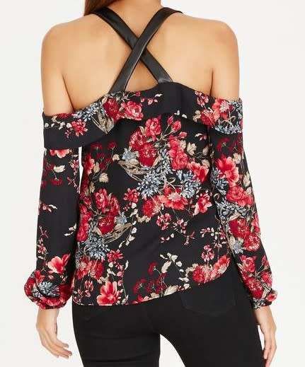 Stunning Black and Red Floral Top from SISSY BOY