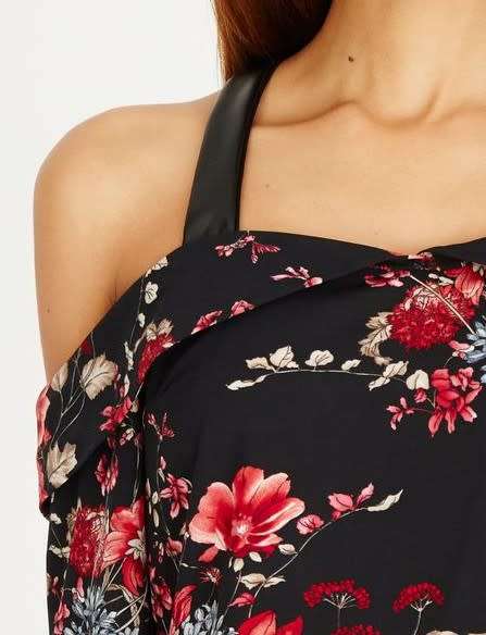 Stunning Black and Red Floral Top from SISSY BOY