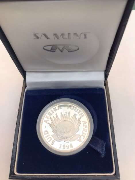 SA MINT - 1994 SILVER CONSERVATION ONE RAND - VERY LOW MINTAGE 4,286