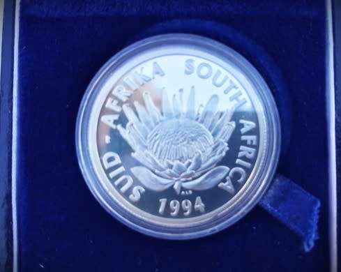 SA MINT - 1994 SILVER CONSERVATION ONE RAND - VERY LOW MINTAGE 4,286