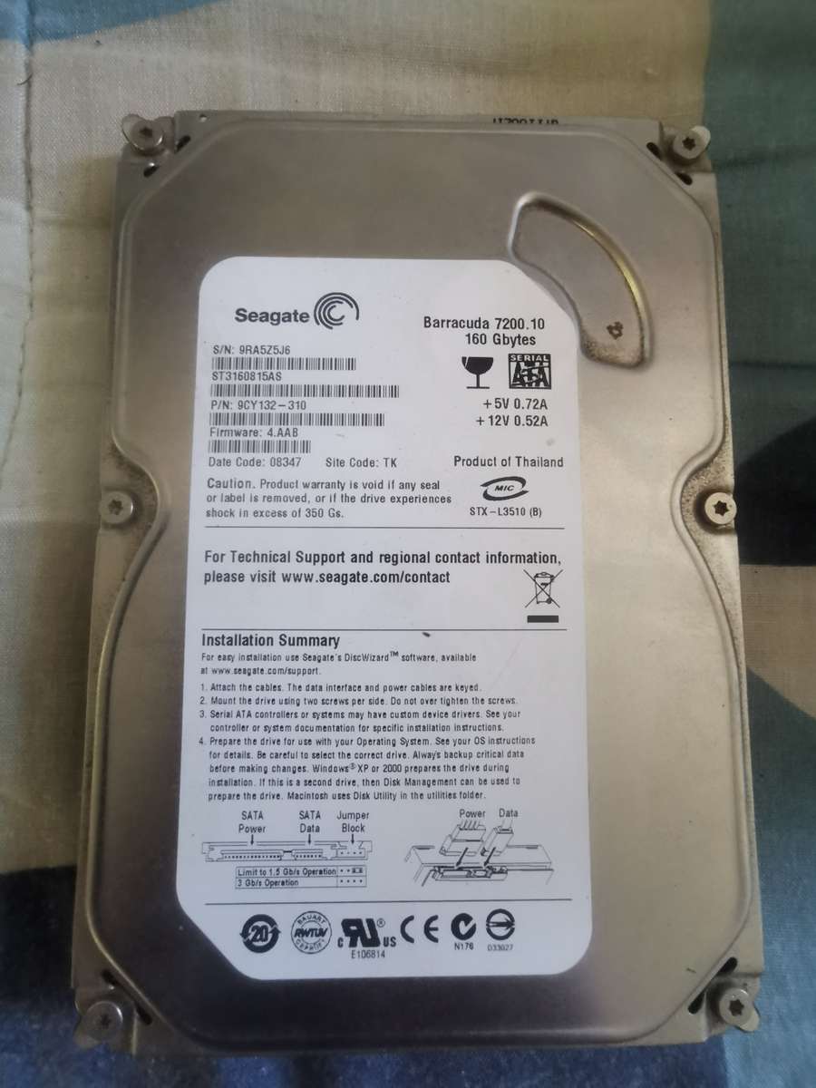 Job Lot hard drives all Tested working condition
