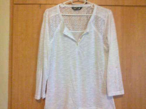 RED SIZE XXL WHITE LACE TOP