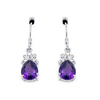 Brand New GENUINE 1.0ct 925 Silver Natural Amethyst EARRINGS