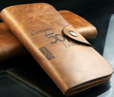 Limited! Only 3!Mens High Quality Tough Genuine Leather Long Wallet