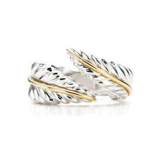 925 SILVER Leaf RING Sz US 7