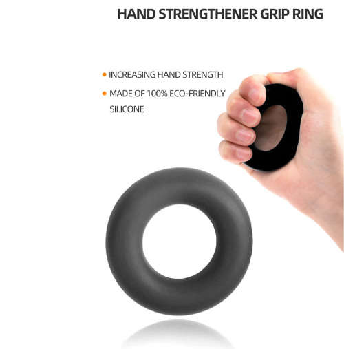 5 Pack Hand Grip Strengthener Finger Forearm Strength Exerciser Kit-Black