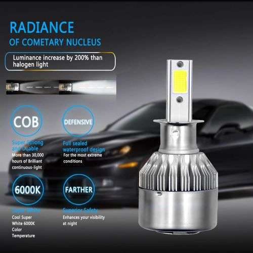 36W Led Bulbs (C6)(H15) 3800LM Headlight/Fog Light Led Bulbs 6000k Color