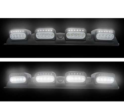 DRL 12V Black Car  4x4 Roof Top Bar Fog Lights Universal Off Road Spot Head Lamps