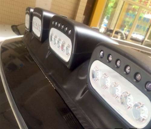 DRL 12V Black Car  4x4 Roof Top Bar Fog Lights Universal Off Road Spot Head Lamps