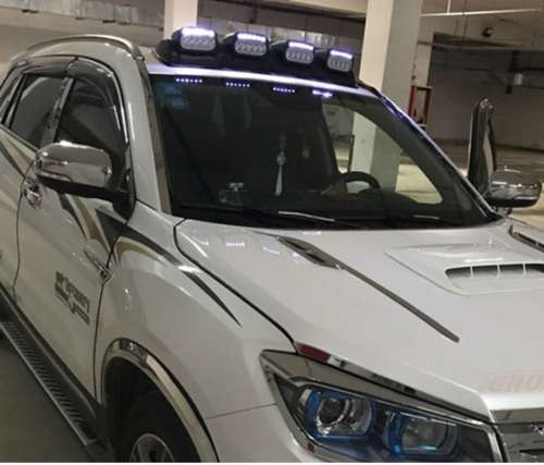 DRL 12V Black Car  4x4 Roof Top Bar Fog Lights Universal Off Road Spot Head Lamps