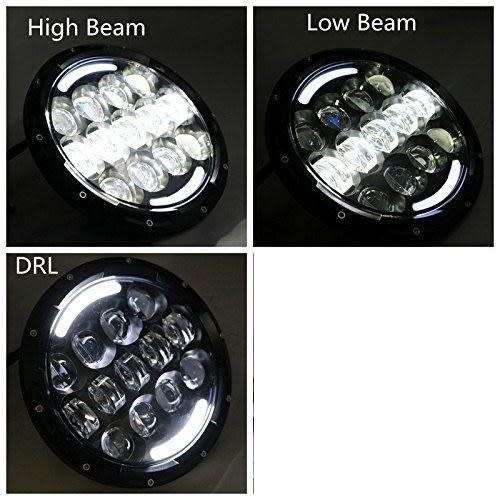 7 Inch Led Headlight Spider Eye 2 fits Jeep/Golf and more