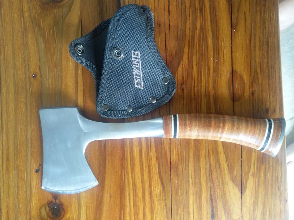 Custom knife, Estwing Hatchet and a Worksharp MK2