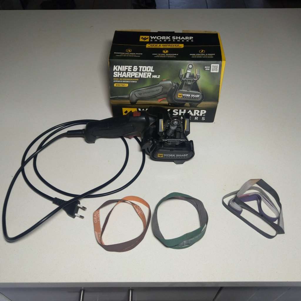 Custom knife, Estwing Hatchet and a Worksharp MK2