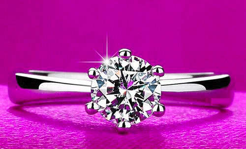 Beautiful Round Brilliant Cut Wedding Engagement Ring !!! Crystal Clear, Bright, Super Faceting!