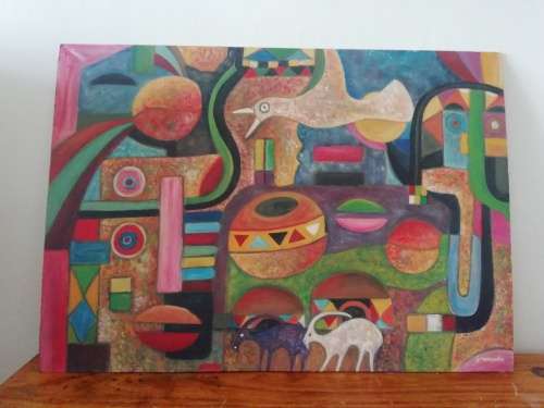 speelman mahlangu mixedmedia onon board