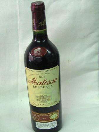 FRENCH WINE 'MALESAN' 2003   *EACH NUMBERED* BORDEAUX