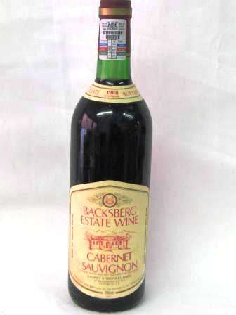 1988 BACKSBERG CABERNET SAUVIGNON