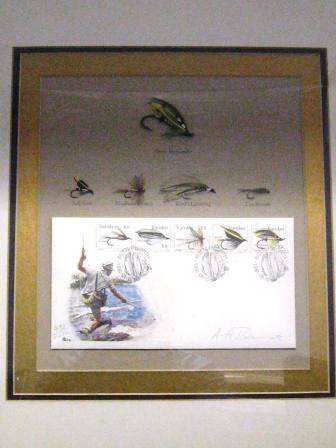 SIGNED AND GLASS-FRAMED FLY FISHING COVER SET. AS NEW!