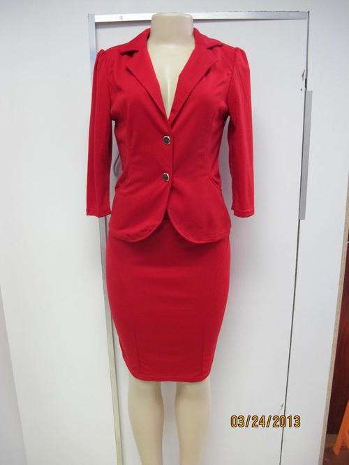 Ladies suits green and red color - S - 3XL