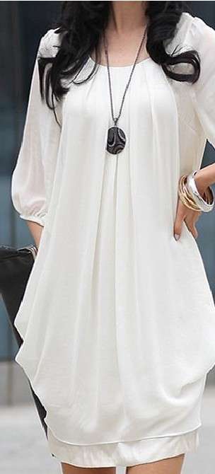 ladies fashion  white chiffon top-- Fit size  30-34