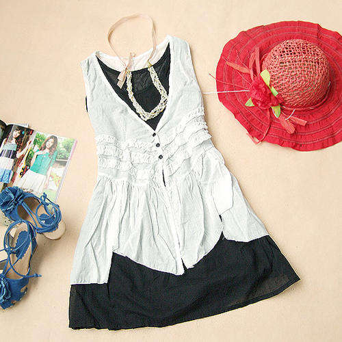 Ladies mock 2pcs  top      -    fit for size 30---34