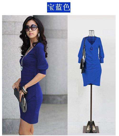 Ladies  dress- blue  -    fit for size 34---36- NEW ARRIVAL