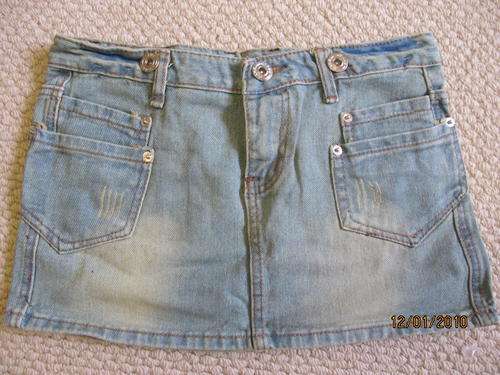 Ladies   denim rigid authenic wash skirt - 34