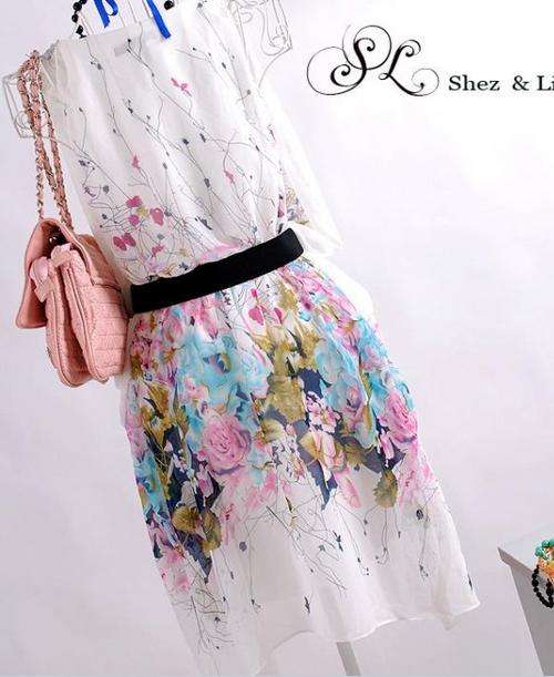 Ladies chiffon top  with special shape hem       -    fit for size 30---36