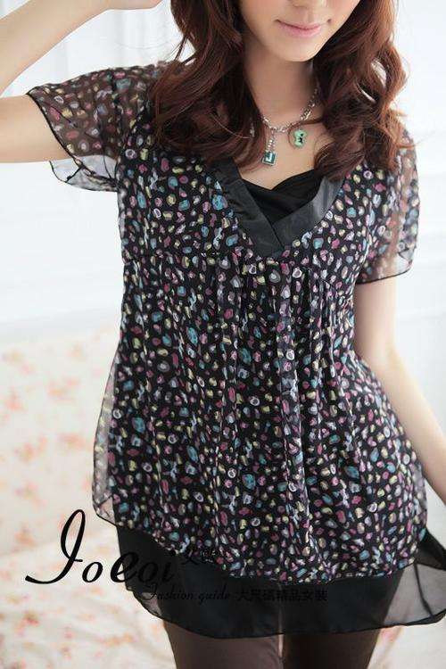 black - high density chiffon Special style   top -    fit for size 38- ON SALE